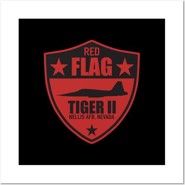 F-5 Tiger II - Red Flag Wall Art by Tailgunnerstudios